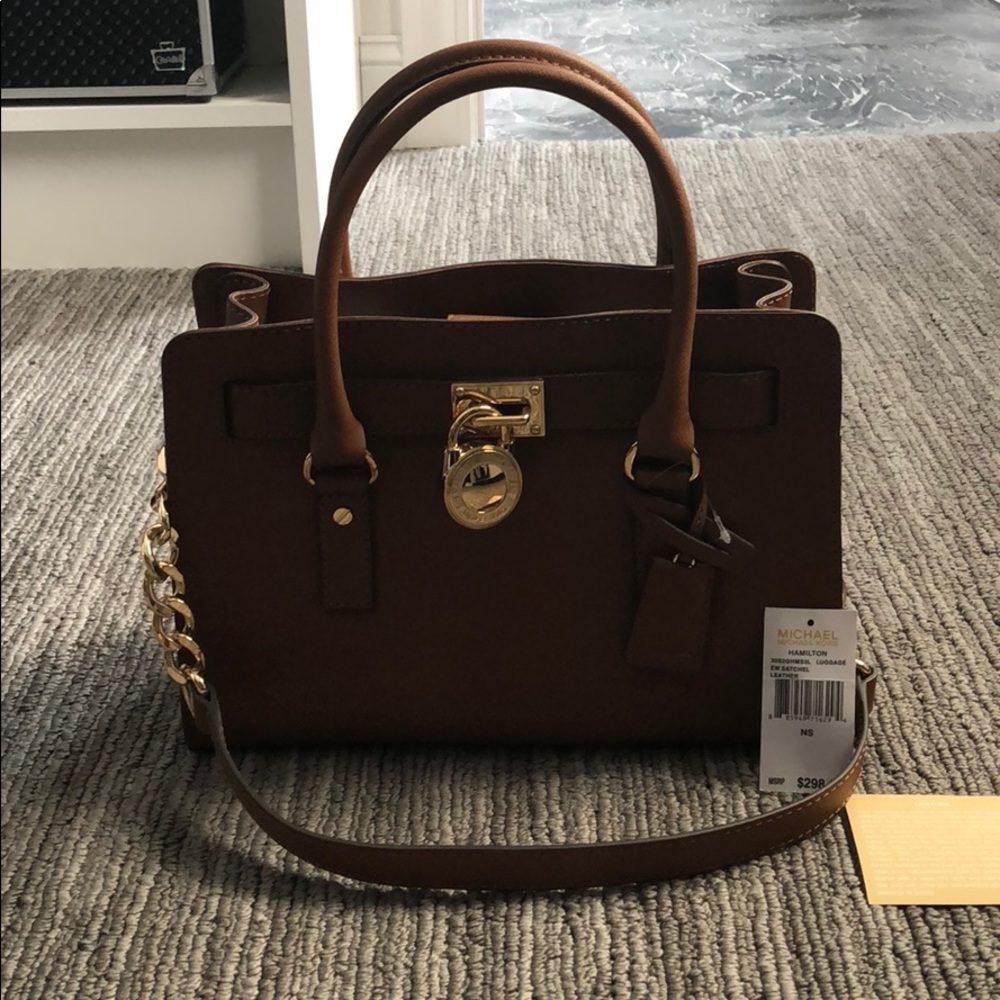 Michael Kors Hamilton EE Satchel leather purse